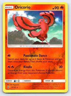Pokemon Oricorio (14) SM - Guardians Rising SM02 Reverse Holo 14/145 LP TCG - Image 1