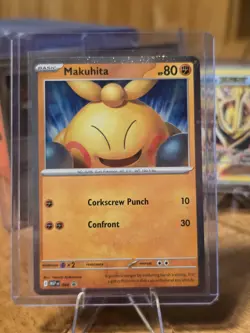 Pokemon TCG - Makuhita 068 - Black Star Promo Cosmo Holo Swirl NEW- MINT - Image 1