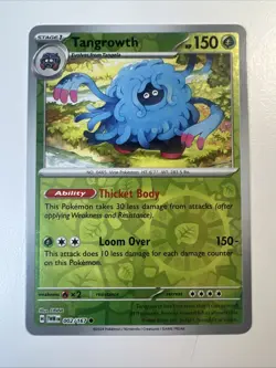 Pokemon TCG * SV Twilight Masquerade * 2/167 Tangrowth REVERSE HOLO Common * NM - Image 1