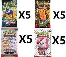 Best Pokemon Factory Sealed Booster Packs (Lot Of 20) Fates 151 Zenith Prismatic - Image 1