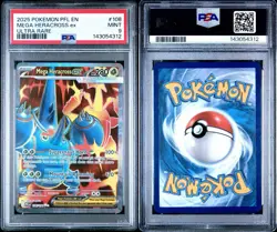 2025 POKEMON PFL EN-PHANTASMAL FLAMES ULTRA RARE #108 MEGA HERACROSS EX PSA 9 - Image 3