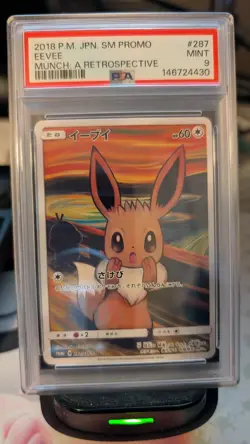 Pokemon Eevee Scream Munch Retrospective JPN Full Art Promo 287/SM-P PSA 9 Mint - Image 1