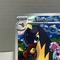 Pokemon Iono's Kilowattrel Full Art Illustration Rare Holo 163/159 SV09 120 HP - Image 2