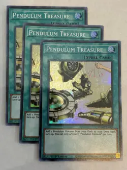 YUGIOH-3x- Pendulum Treasure - DAMA-EN068 - Super Rare - 1st Edition (PLAYSET) - Image 1