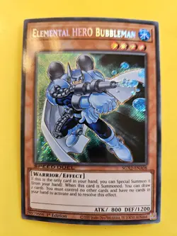 2022 Yu-Gi-Oh! TCG Secret Rare 1st Ed #SGX2ENA08 Elemental HERO Bubbleman (1) - Image 1