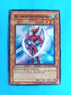 YUGIOH NEO-SPACIAN AIR HUMMINGBIRD STON-EN004 SUPER RARE UNLIMITED LIGHT PLAY - Image 1