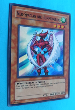 YUGIOH NEO-SPACIAN AIR HUMMINGBIRD STON-EN004 SUPER RARE UNLIMITED LIGHT PLAY - Image 2