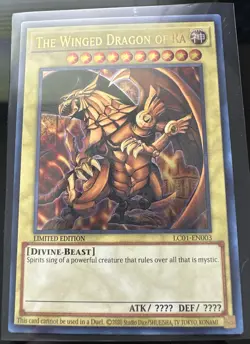 YuGiOh! The Winged Dragon of Ra LC01-EN003 Ultra Rare Limited Edition NM - Image 1