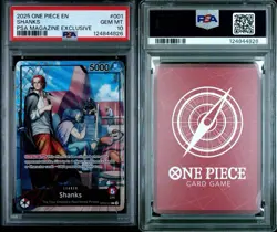 2025 ONE PIECE PROMOS PSA MAGAZINE EXCLUSIVE #001 SHANKS PSA 10 - Image 3