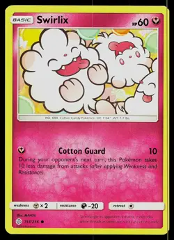 Pokemon Card Cosmic Eclipse Swirlix 153/236 Common - Image 1