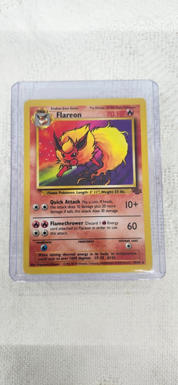 Pokemon Card Flareon 19/64 Jungle Set Non Holo Rare MP - Image 1