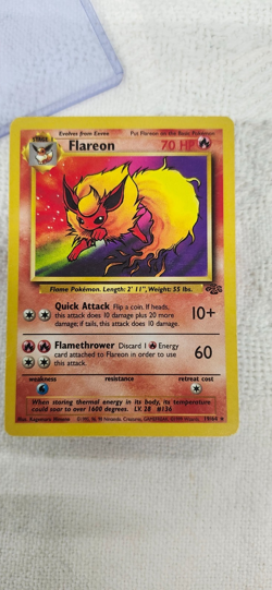 Pokemon Card Flareon 19/64 Jungle Set Non Holo Rare MP - Image 2