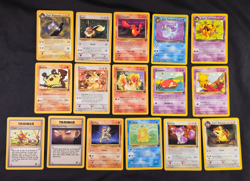 Vintage Pokemon Team Rocket Lot 16 Cards Dark Vaporeon Eevee Charmander - Image 1