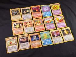 Vintage Pokemon Team Rocket Lot 16 Cards Dark Vaporeon Eevee Charmander - Image 3