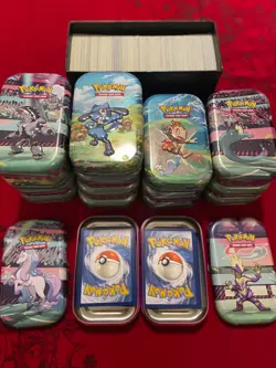 50 Pokemon Cards Random Lot Mini Tin-Common/Uncommon/Rare/Trainer+Mystery Gift - Image 1
