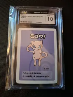Mew Pokemon Playing Cards JPN 2019 Old Maid CGC gem Mint 10 - Image 1