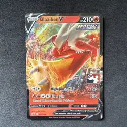 Blaziken V Pokemon Prize Pack Series 1 Promo Pokemon Card NM/LP Play Stamp - Image 1