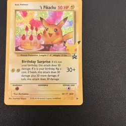Pokemon TCG Pikachu Birthday Celebrations Holo Card #24 NM - Image 3