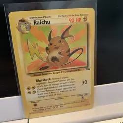 Raichu 29/62 Fossil Non-Holo Vintage Stage1 Pokemon Card Near Mint - Image 2