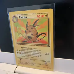 Raichu 29/62 Fossil Non-Holo Vintage Stage1 Pokemon Card Near Mint - Image 3