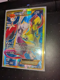 Pokemon Mewtwo EX Full Art Secret Holo Rare Card 163/162 XY Breakthrough NM - Image 4