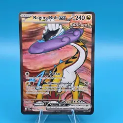 Pokemon TCG Raging Bolt EX Full Art Ultra Rare Holo Card 196/162 Temporal Forces - Image 1