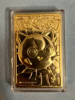 Pokemon Jigglypuff 23K Gold Plated Trading Card 1999 Burger King COA Pokeball - Image 4