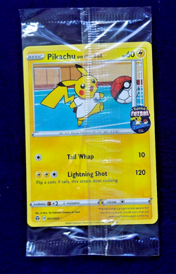 Pikachu On the Ball UK Exclusive Card 001/005 - Sealed - Image 1