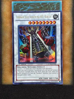Yugioh Karakuri Steel Shogun MDL 00X “Bureido” STOR-EN042 Ultra Rare 1st Ed LP - Image 1