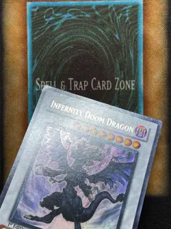Yugioh Infernity Doom Dragon TSHD-EN042 Ultra Rare 1st Ed MP - Image 3