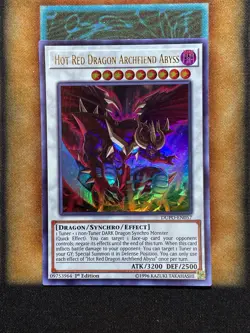 Yugioh Hot Red Dragon Archfiend Abyss DUPO-EN057 Ultra Rare 1st Ed NM - Image 1