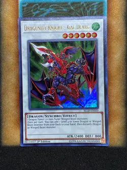 Yugioh Dragunity Knight - Gae Dearg BLLR-EN059 Ultra Rare 1st Ed LP - Image 1