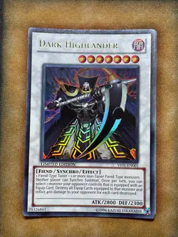 Yugioh Dark Highlander YF01-EN001 Ultra Rare Limited Edition LP - Image 1
