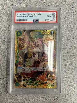 Bandai One Piece Jewelry Bonney Legacy Master OP12-118 Secret Rare Foil PSA 10 - Image 1