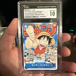 Monkey D. Luffy P-033 Shonen Jump Jan Issue CGC 10 GEM MINT One Piece JPN Promo - Image 1