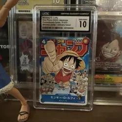 Monkey D. Luffy P-033 Shonen Jump Jan Issue CGC 10 GEM MINT One Piece JPN Promo - Image 4