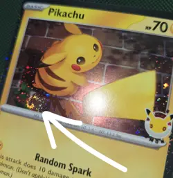 FART WHOLE SWIRL 🌀💫 NM Pikachu 051/162 30th Anniversary Stamped Pokemon Card - Image 1