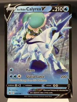 Ice Rider Calyrex V 045/198 - Ultra Rare - Chilling Reign Pokemon Card NM - Image 1