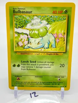 1999 BULBASAUR 44/102 Pokemon Base Set Card NM WOTC Common (#12) - Image 1