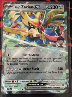 Hop's Zacian EX 111/159 - Journey Together - Pokemon Card - Near Mint - Image 1