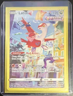 Pokemon Latias GG20/GG70 Full Art Ultra Rare Holo SWSH Crown Zenith Card - Image 1