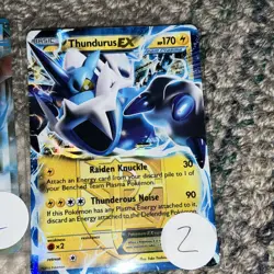 POKEMON EX CARD LOT BLASTOISE MPIDGEOT THUNDURUS KELDEO HO-OH SEISMITOAD - Image 4