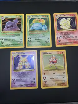 VTG. 1999 Holographic Pokemon Cards Lot Of 5 Venasaur, Muk, Alakazam, Ninetales - Image 1