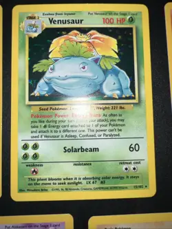 VTG. 1999 Holographic Pokemon Cards Lot Of 5 Venasaur, Muk, Alakazam, Ninetales - Image 5