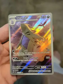 Pokemon TCG Tyranitar Scarlet & Violet Paldea Evolved Holo Card 222/193 LP - Image 1