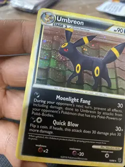 Umbreon 10/90 HP Undaunted Holo Rare Pokemon TCG Card 2010 - Image 2