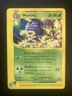 Weezing #70/165 Expedition 2002 Regular Non-Holo Rare Pokemon e-Card MP - Image 1