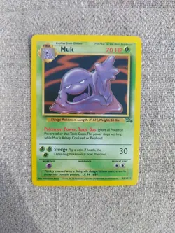 Pokemon TCG Muk Fossil Card 28/62 Regular Rare MINT Condition - Image 1