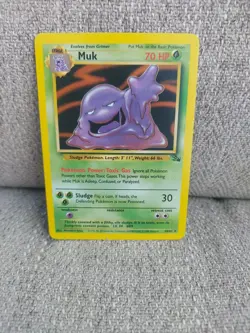Pokemon TCG Muk Fossil Card 28/62 Regular Rare MINT Condition - Image 2