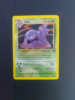 Pokemon TCG Muk Fossil Card 28/62 Regular Rare MINT Condition - Image 3